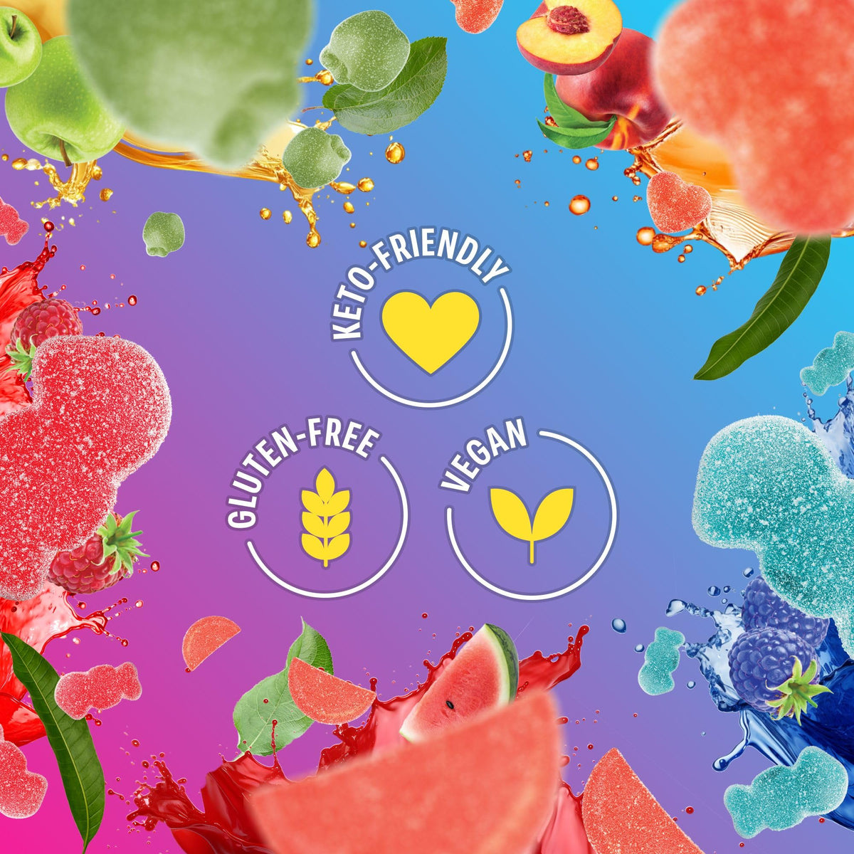 Shameless Snacks Tropical Paradise Mixed Bag - Sour Gummy Candy | 5 Tropical Flavors Per Bag Fruit Snacks, Keto 3g Sugar - Gluten Free Vegan Gummies for Adults