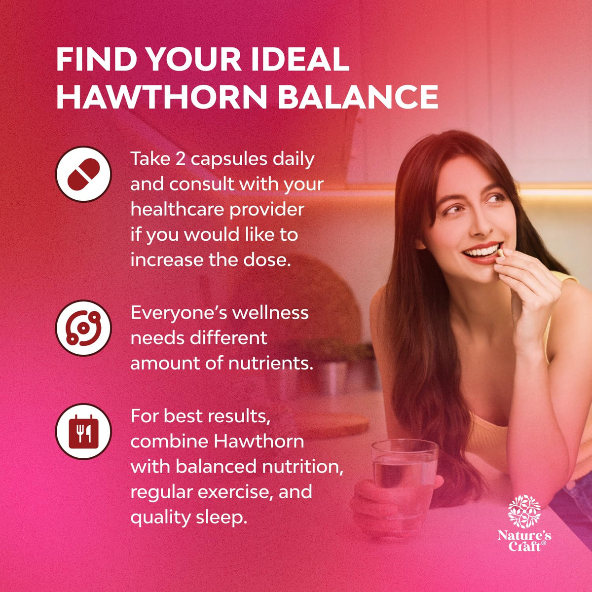 High Strength Hawthorn Berry Capsules - Pure Antioxidant Hawthorn Berry Supplement with Leaf & Flower Extract 4:1 for Healthy Heart & Digestion - Energy Support for Men & Women - 120 Count Pack