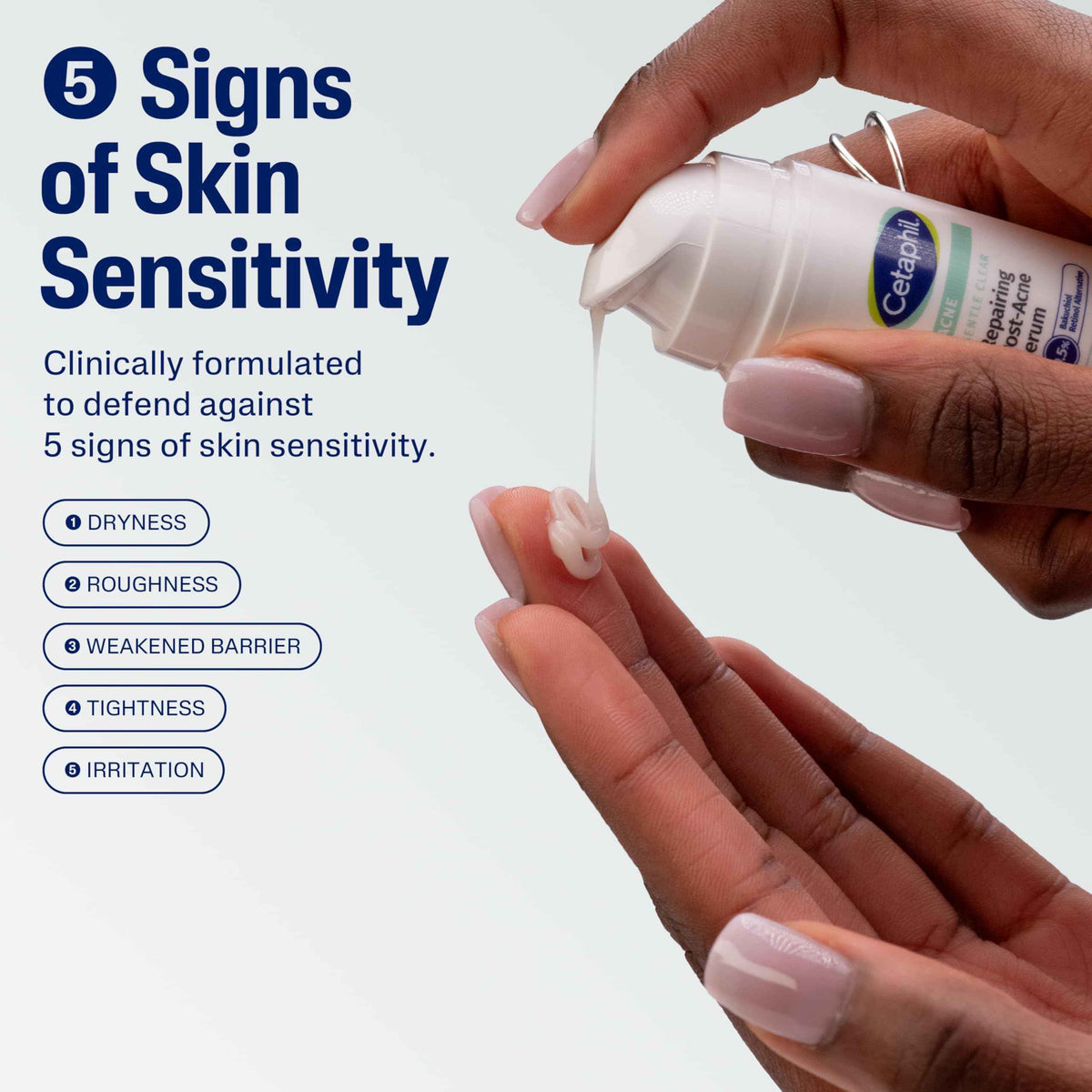 CETAPHIL Gentle Clear Repairing Post-Acne Serum, Retinol Alternative, Oil Free Serum for Sensitive Skin, 1 Fl Oz, Bakuchiol, Improves Skin Tone & Post-acne Marks,