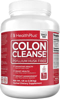 Health Plus Colon Cleanse Daily Psyllium Husk Fiber, 48 oz, 194 Servings | All-natural daily fiber; supports the body's natural detoxification processes, may reduce bloating, and promotes wellness