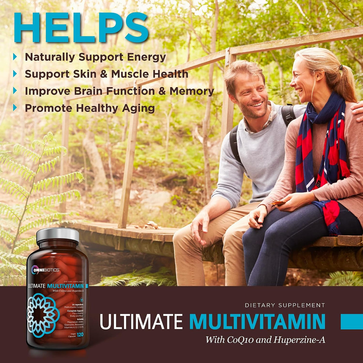 OmniBiotics Ultimate Daily Multivitamin + Magnesium Glycinate + Ashwagandha Root Supplement