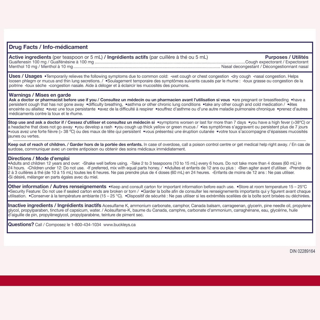 Buckley's Cough Chest Congestion (250mL)