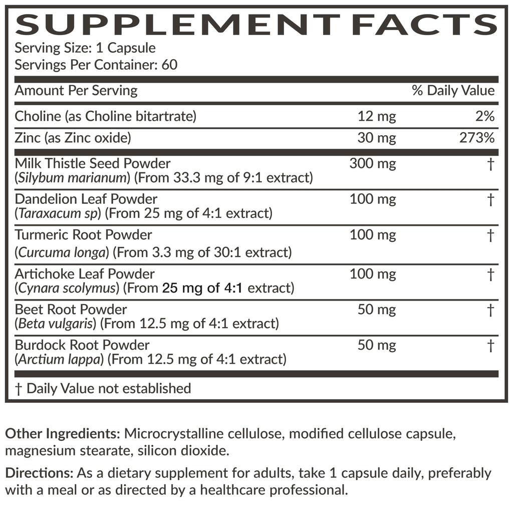 Futurebiotics Liver Detox Advanced Detox & Cleanse Formula Supports Healthy Liver Function with Milk Thistle, Dandelion Extract, Turmeric, Artichoke Leaf, & More, Non-GMO, 60 Vegetarian Capsules