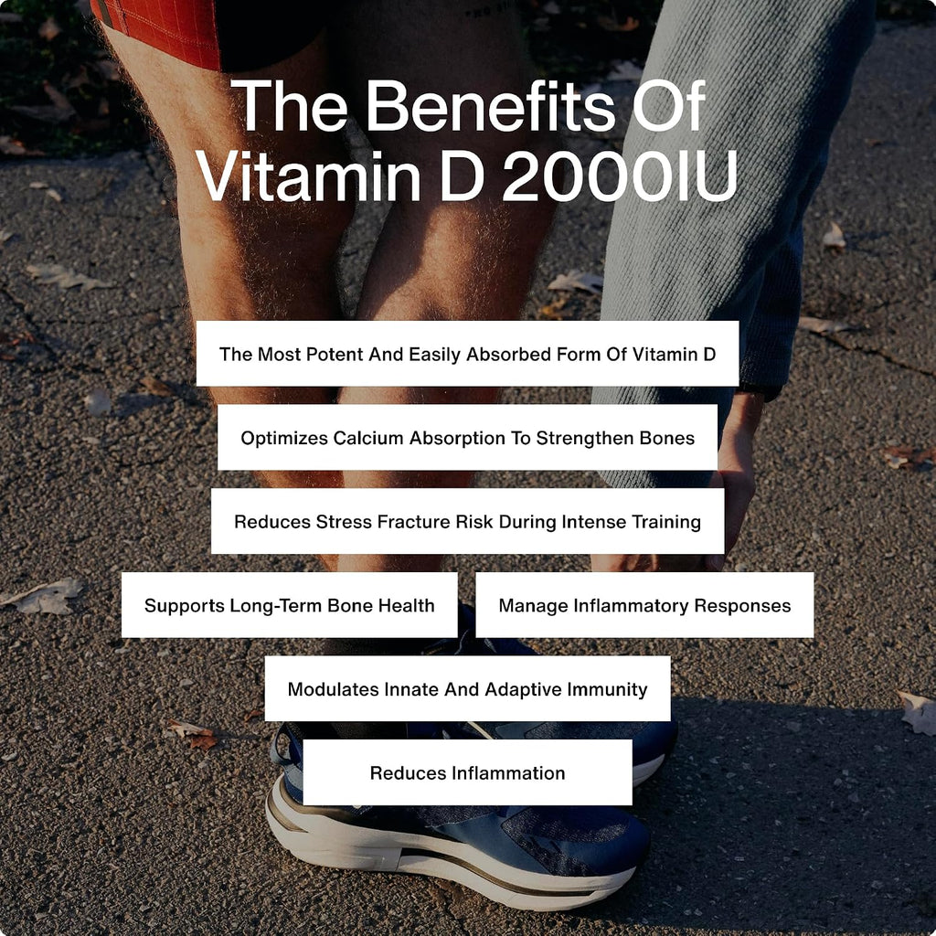 Momentous Vitamin D3 Supplement - 2,000 IU Capsules for Foundational Health Support - NSF Certified for Sport - Gluten-Free - 60 Servings