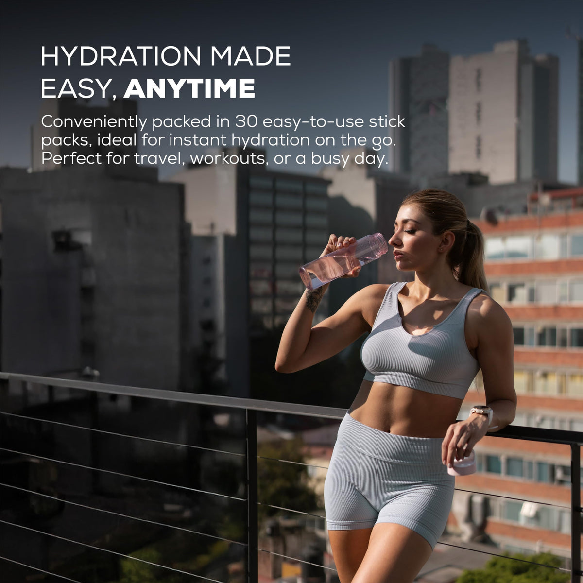 Instant Hydration Electrolytes Powder Packets with Magnesium & Salt – Zero Sugar Hydration Packets with 6 B Vitamins & Adaptogens – Mixed Berry Electrolyte Drink Mix – 30 Servings
