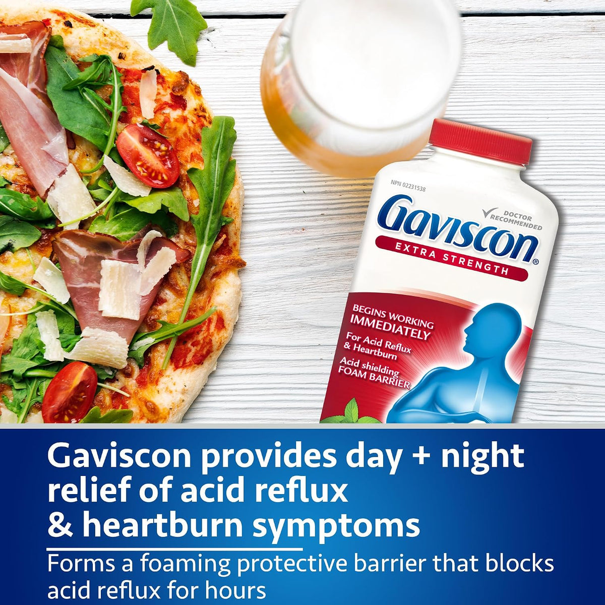 Gaviscon Extra Strength Butterscotch Antacid Tablets 60 Count