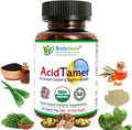 Bodymune Occasional Heartburn & Digestive Comfort Supplement AcidTamer – Drug-Free Daily Support for Stomach Comfort & Digestive Balance – USDA Organic, Vegan, Non-GMO – 60 Caps (2-Month Supply)