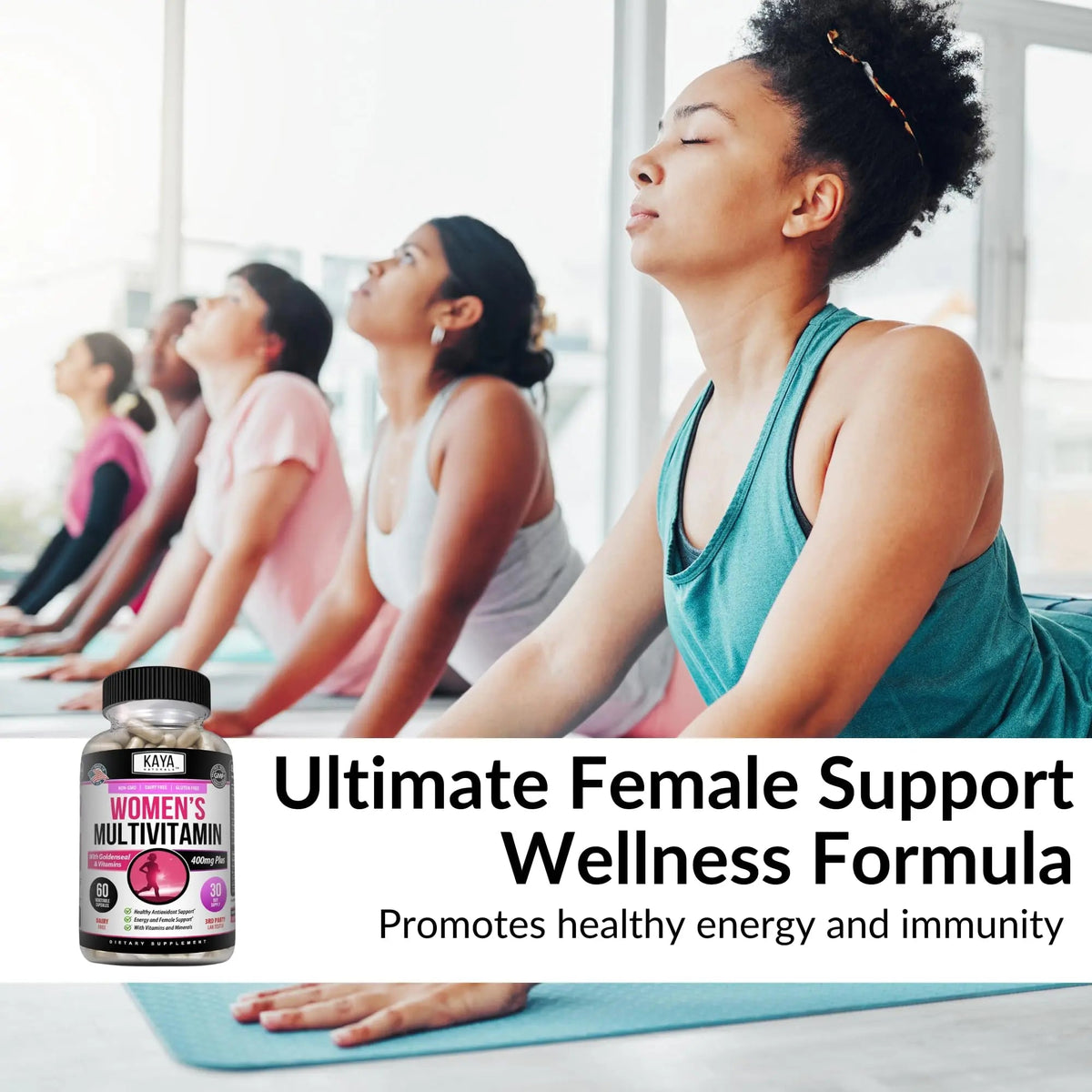 Kaya Naturals Women's Multivitamin, Overall Healthy Antioxidant, and Immune Support, Vitamins A, D, C, E, Biotin Kaya Naturals