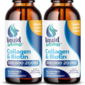 Liquid Collagen and Biotin, 2 Fl. Oz, Ultra-Strength Collagen Peptides for Women, Third-Party Tested Biotin for Hair Growth Women, Nails, and Skin Vitamins B7 Collageno Peptides – Vanilla Flavor