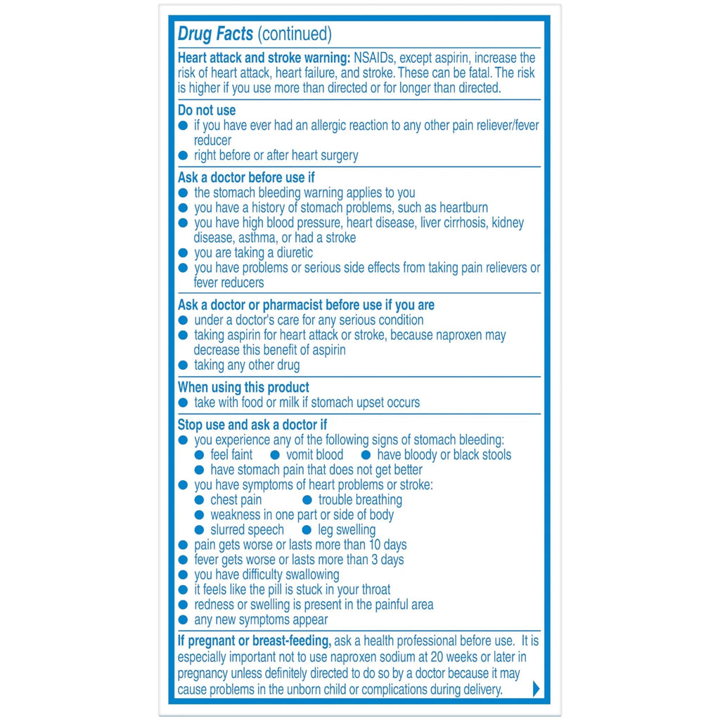Aleve Pain Relief Naproxen Sodium Caplets ‐ 50 Count AleveBuy Supplements Australia