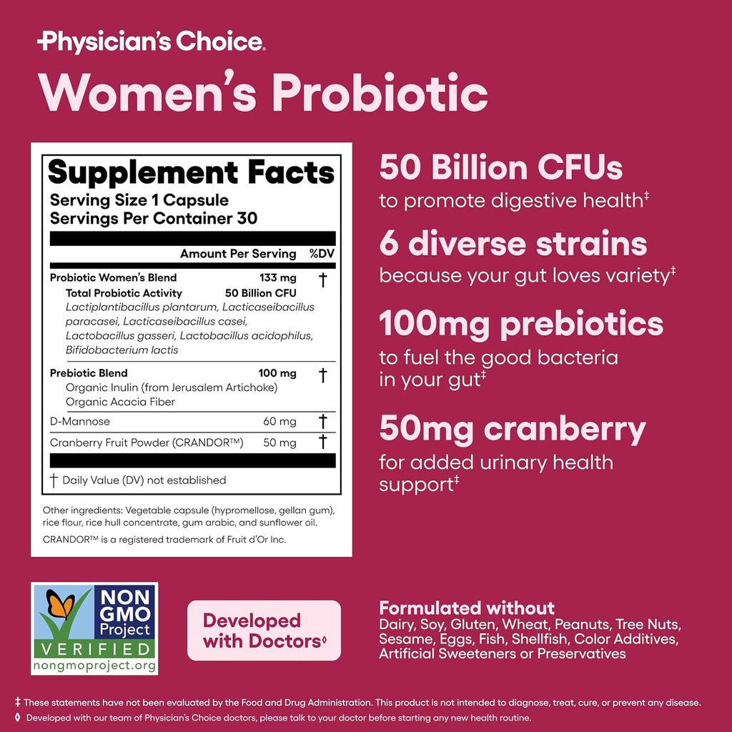 Physician's CHOICE Feminine Power Duo Bundle - Vaginal Probiotic + Womens Probiotic