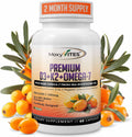 MoxyVites Vitamin D3 K2 5000 IU – High Absorption D3 + K2 MK-7 with Sea Buckthorn Oil & Omega-7 – Bone, Heart & Immune Support for Women & Men – 60 Vegan Capsules
