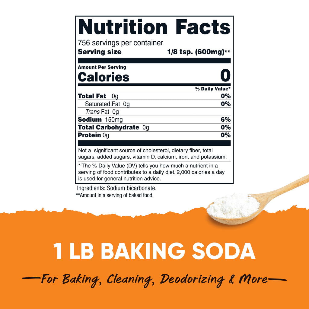Nutricost Pantry Baking Soda (2 LBS) - For Baking, Cleaning & Deodorizing