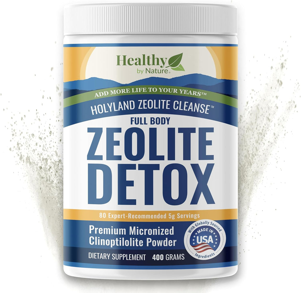 Healthy by Nature Full Body Zeolite Detox Cleanse Powder for Adults | Natural Clinoptilolite Binder Support, Therapeutic Dosing for Women and Men, Supports Energy, Mental Clarity & Gut Health