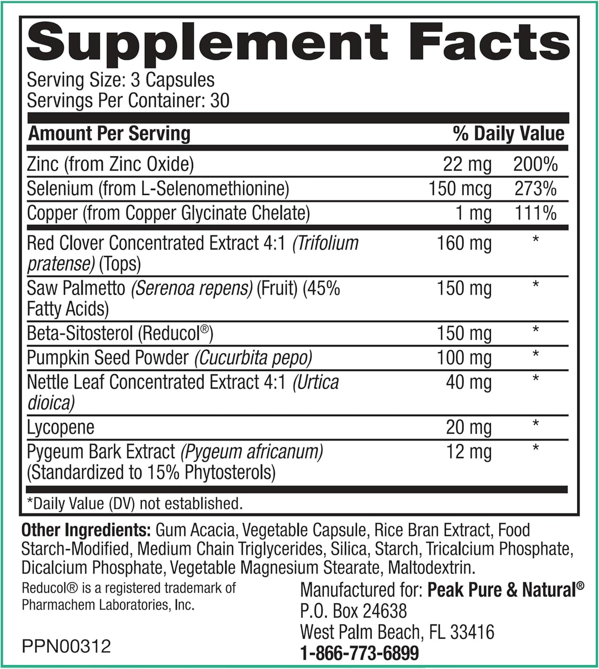 Peak Prostate Support - Natural Prostate Supplements for Men with Saw Palmetto, Beta-Sitosterol, Lycopene and 7 Targeted Nutrients - Promotes Prostate Health and Urinary Tract Health (90 Capsules)