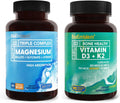 BioEmblem Vitamin D3 K2 Capsules (5000IU and 200mcg) and Magnesium Complex 60 Capsules