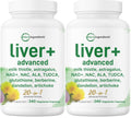 Liver Advanced+, 240 Veggie Capsules | 20-in-1 Complex with Milk Thistle, Dandelion, NAD, NAC, ALA, TUDCA, Glutathione, Artichoke, Turmeric, & Astragalus | Non-GMO, Gluten Free