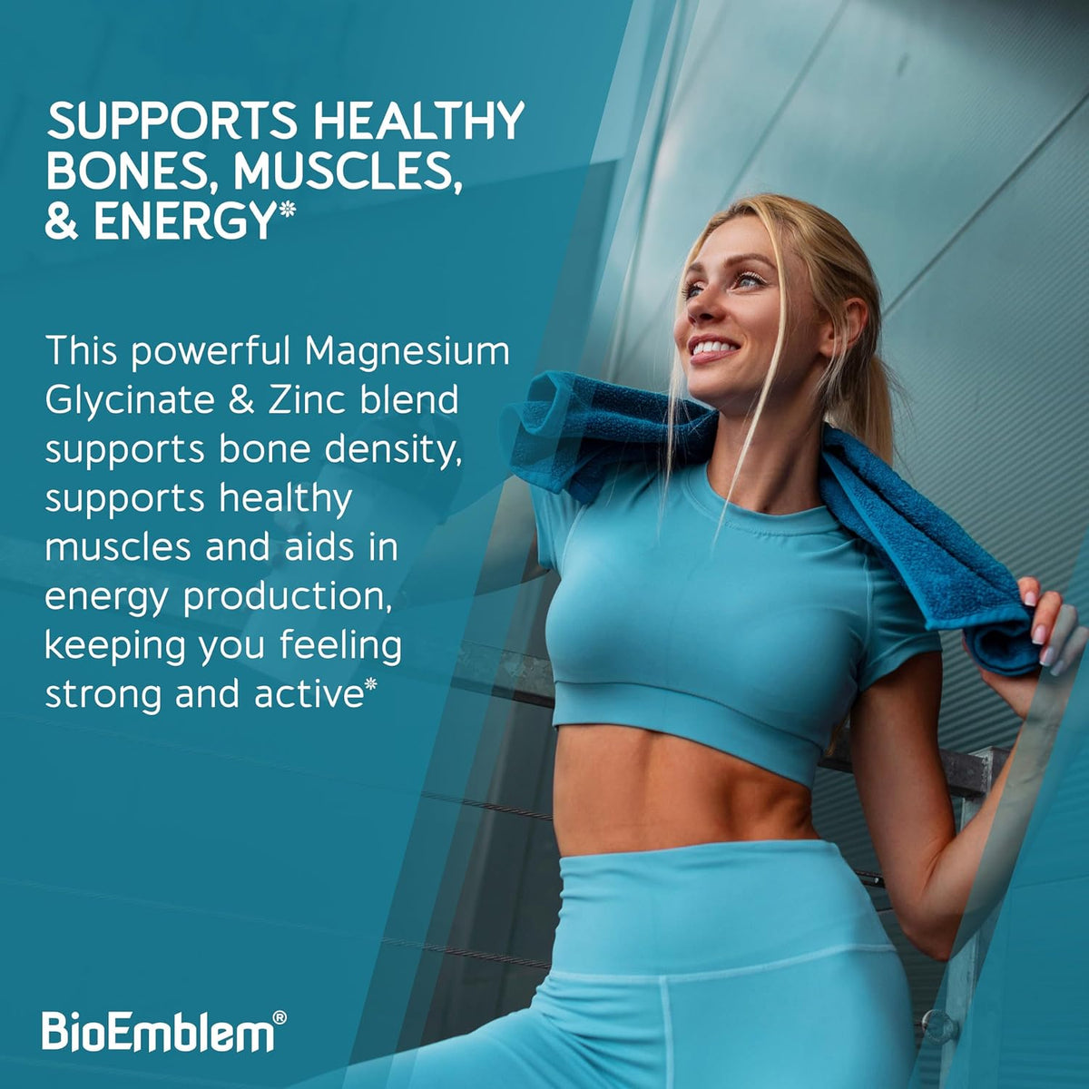 BioEmblem Magnesium Glycinate with Zinc and Vitamin D3 K2