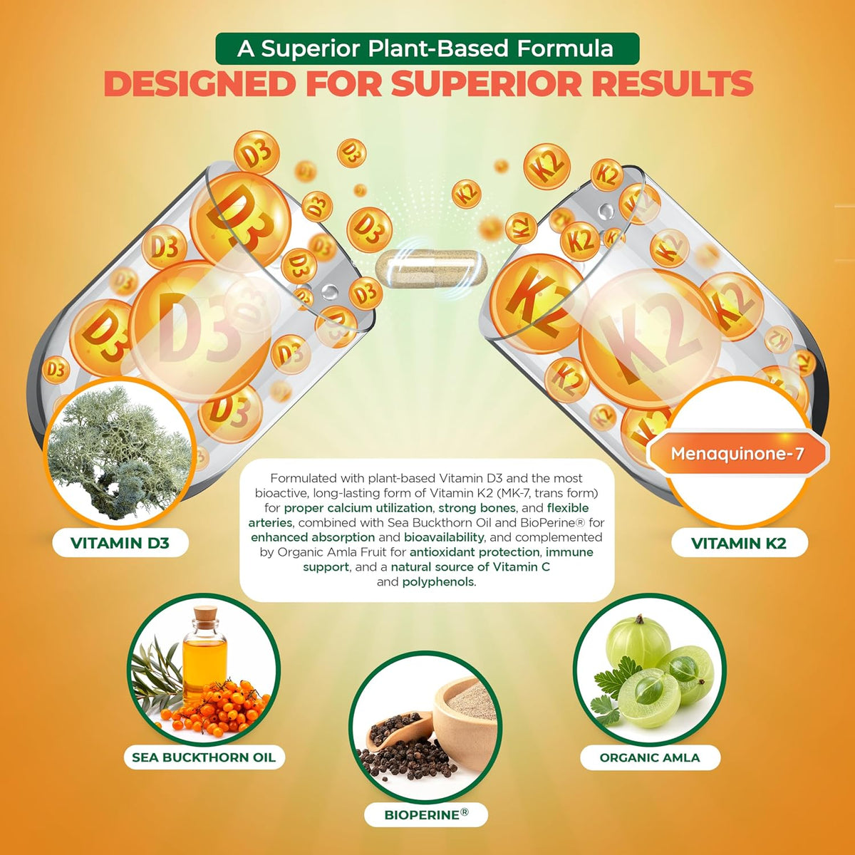 MoxyVites Liposomal Vitamin C with Organic Berries + Vitamin D3 K2 with Omega-7 Sea Buckthorn Oil – Immune Support, Antioxidant Protection, Bone & Heart Wellness – Premium Daily Wellness Pack