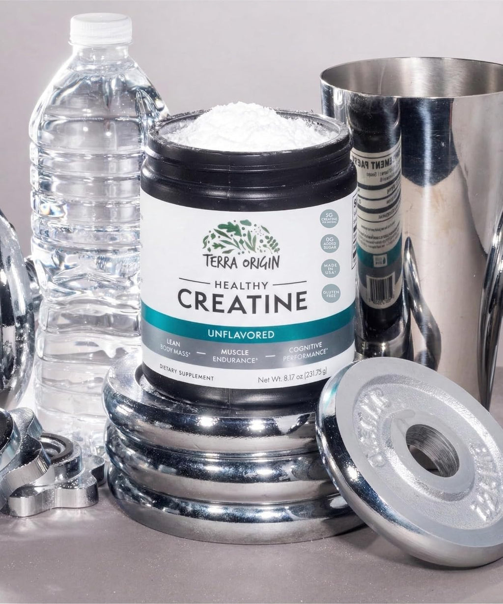TERRA ORIGIN Creatine Monohydrate Bundle | 75 Servings Stick Pack and Jar Combo | Micronized Powder Supplement | Support for Muscle and Cognitive Performance* | Unflavored, Gluten Free, Zero Sugar