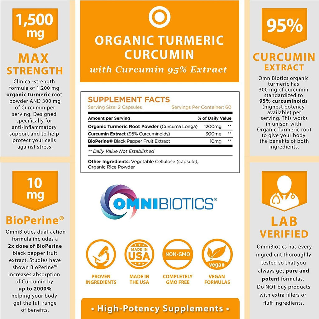 OmniBiotics Vitamin C + Turmeric Curcumin