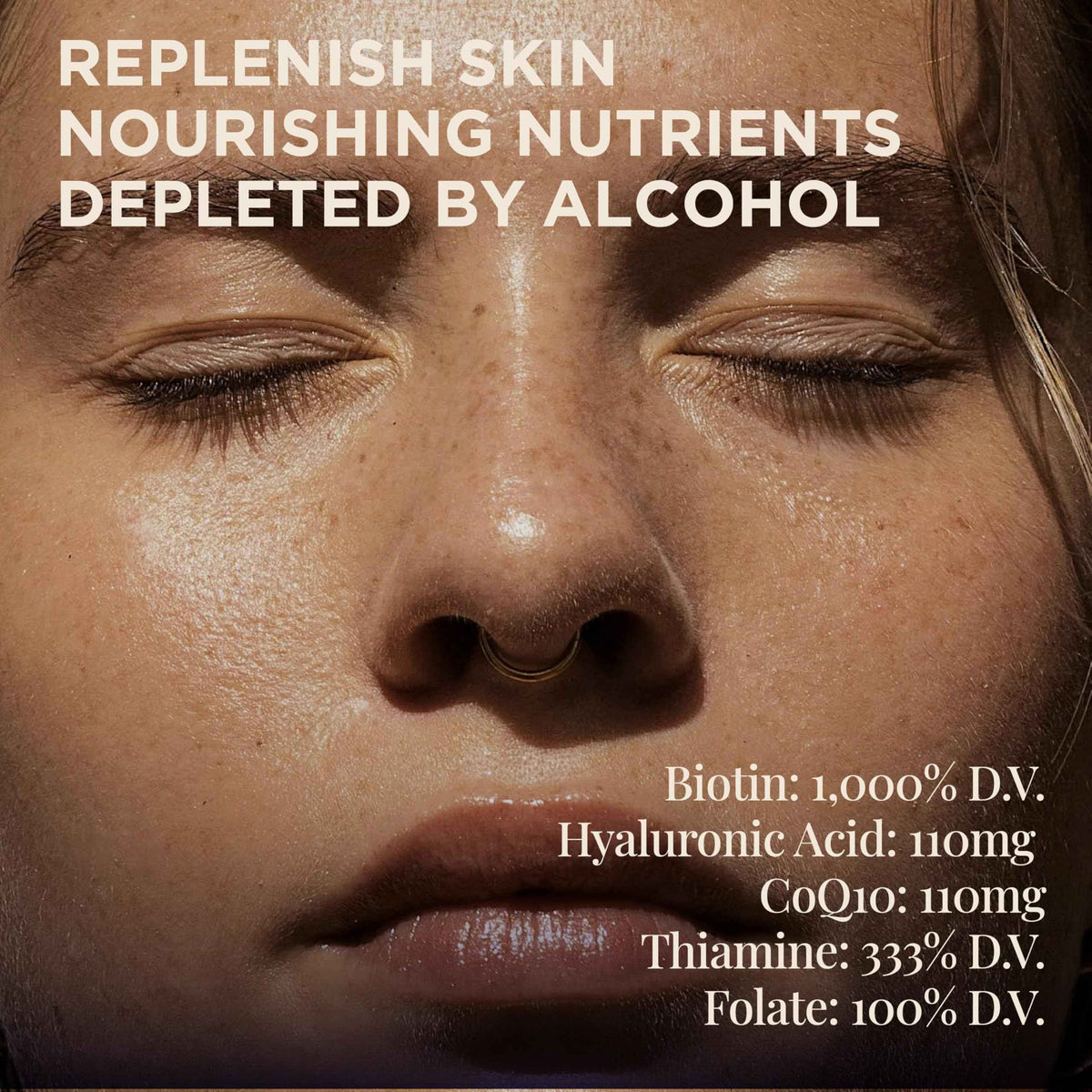 Nouel | Skin + Liver + Immunity Support | Recovery Supplement for Drinking | Milk Thistle, NAC, Hyaluronic Acid, CoQ10, Biotin,