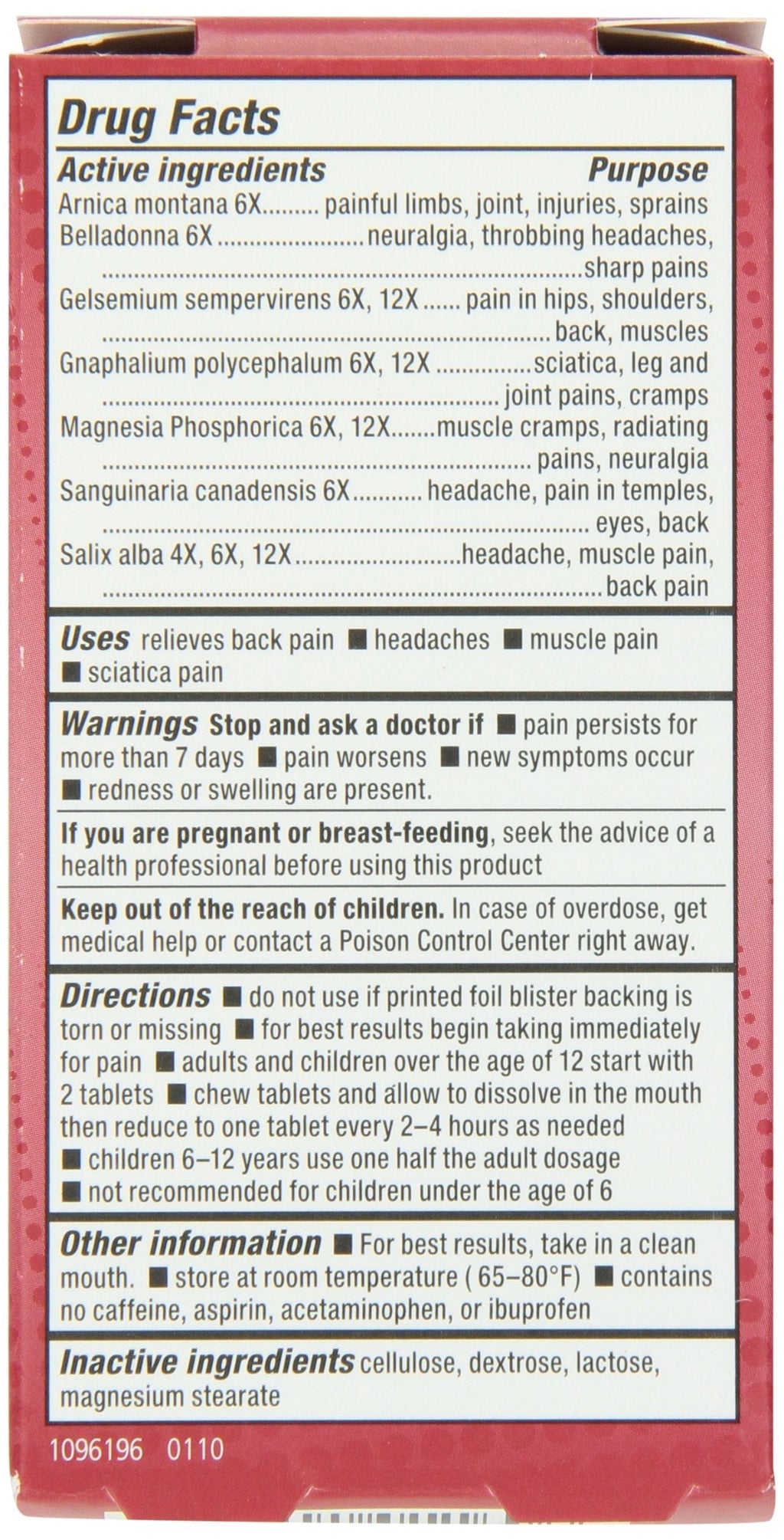 Natrabio Pain Relief Tablets, 60 Count NatraBioBuy Supplements Australia