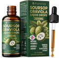 Soursop Graviola Liquid Drops 2000mg, Bitters Complex with Acerola Cherry, Turmeric and Black Pepper Extract, Fast Absorption Botanical Formula, Alcohol Free, 60mL 2 fl oz