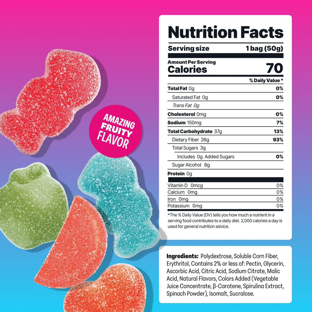 Shameless Snacks Tropical Paradise Mixed Bag - Sour Gummy Candy | 5 Tropical Flavors Per Bag Fruit Snacks, Keto 3g Sugar - Gluten Free Vegan Gummies for Adults