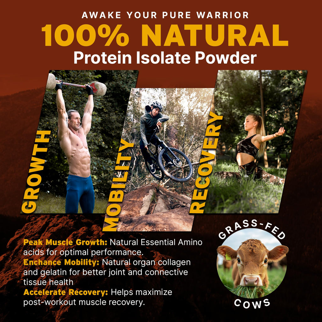 Paleo Pro 26G Beef Protein Powder - Grass Fed Protein Powder Isolate - Pure Animal Based Pastured & Cage-Free | Dairy & Gluten Free, Natural & Clean Proteins for Paleo & Keto - 15 Days Supply Vanilla