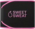 Sports Research Sweet Sweat® Waist Trimmer for Women and Men - Sweat Band Waist Trainer for High-Intensity Training & Workouts Black/Pink