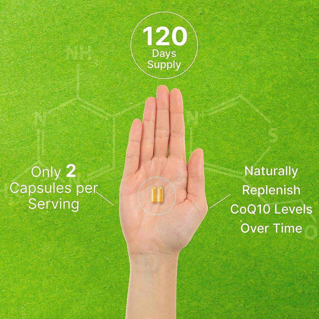 DEAL SUPPLEMENT CoQ10 200mg with PQQ 200mcg, 240 Veggie Capsules | Bioavailable Coenzyme Q10 Complex | Supports Heart, Energy & Brain Health | Antioxidant Support | Non-GMO