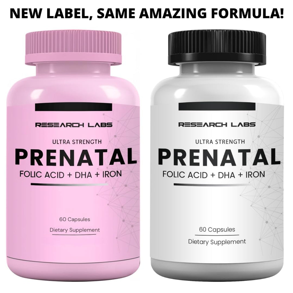 Research Labs Prenatal Vitamins for Women 2 Fer 1 Ad: 6X More Bioavailable Methylated Folate Folic Acid MTHF 5 | Supports Brain Development, Healthy Growth - PrimeBioHealth - canada supplements