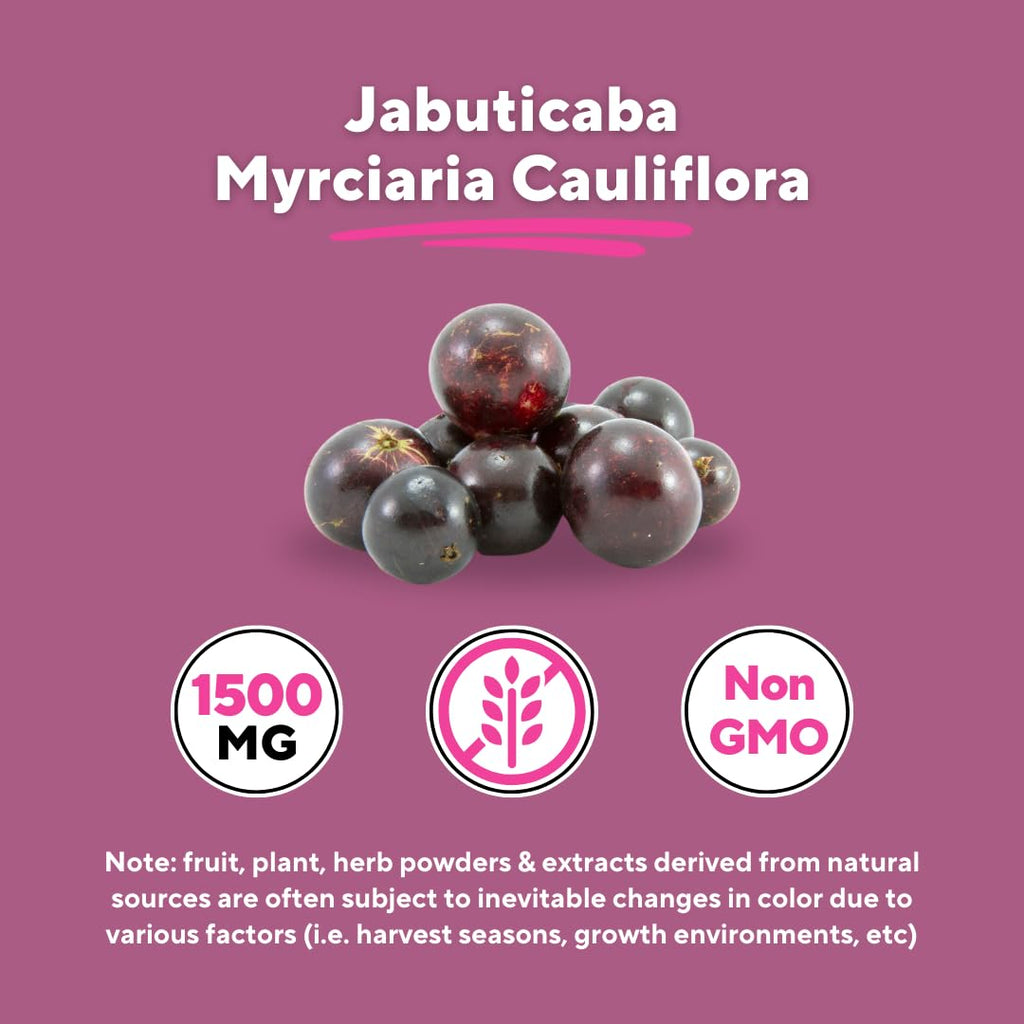 Vitapia Jabuticaba Fruit Powder Supplement for Antioxidant, Better Lung Health, Digestion, Immune Support - 1500mg Per Serving - 90 Vegan Capsules, Non-GMO, Gluten-Free - PrimeBioHealth - canada supplements